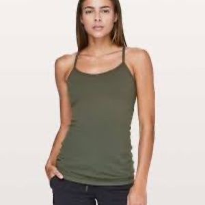 LULULEMON Power Y Tank in Olive Green, Size 8